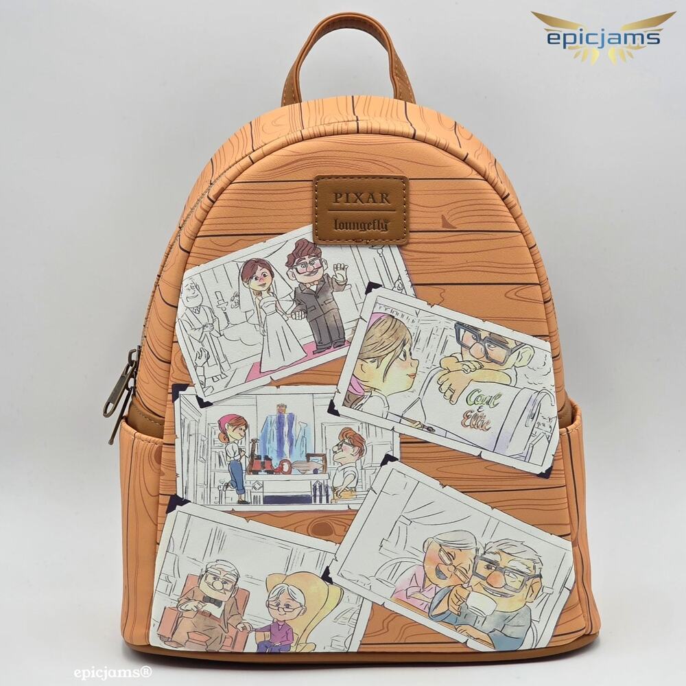 Loungefly Disney Pixar Up Carl & Ellie Photos Mini Backpack New